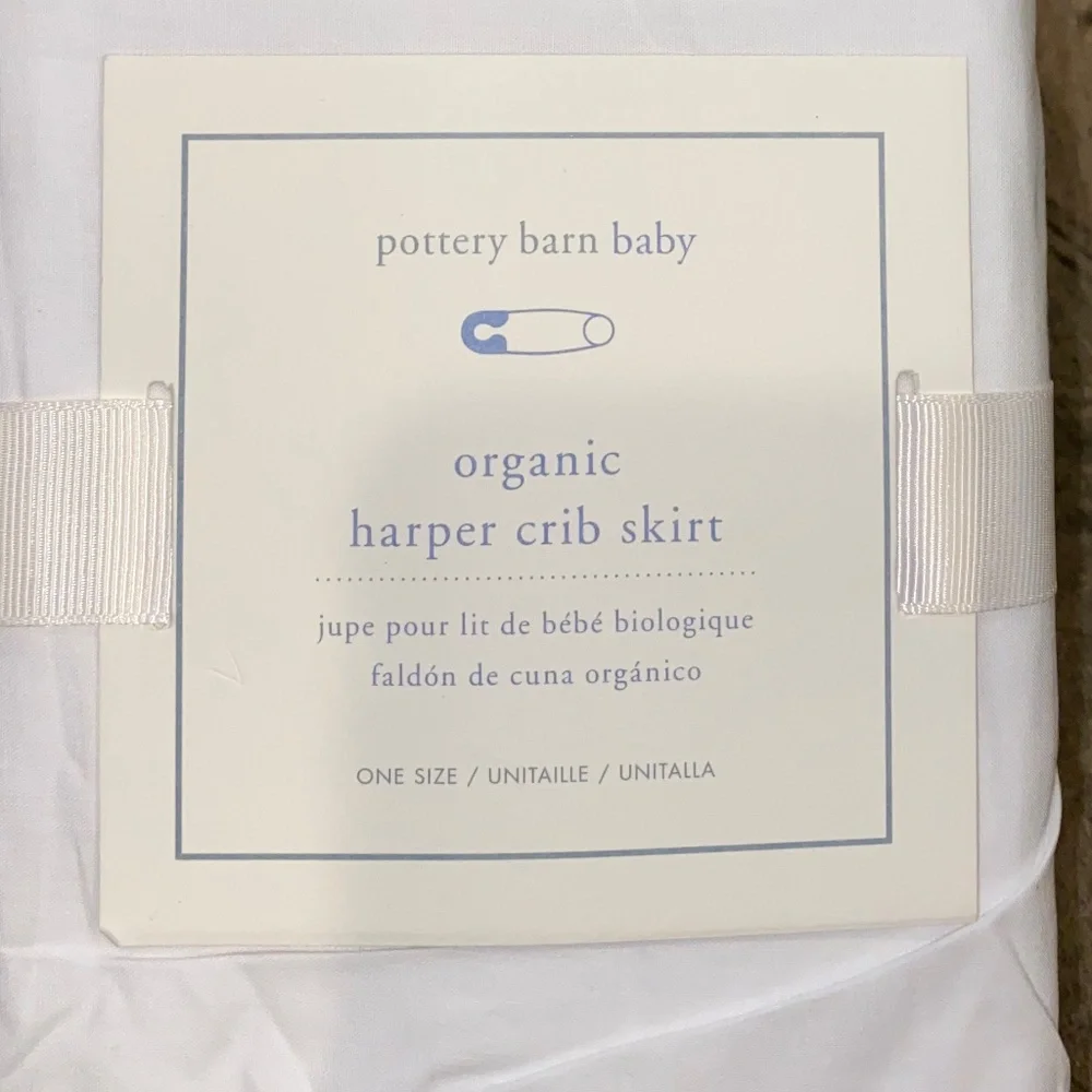 Pink/White Crib Skirt NWT/PBK